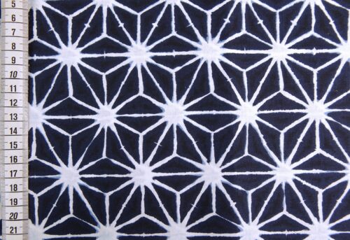 Asanoha Shibori indigo fabric blue background