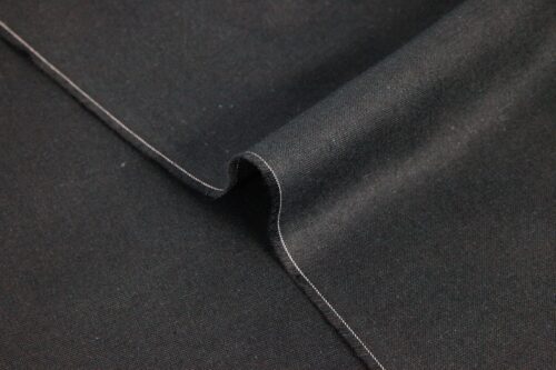 Japanese cotton fabric in plain black