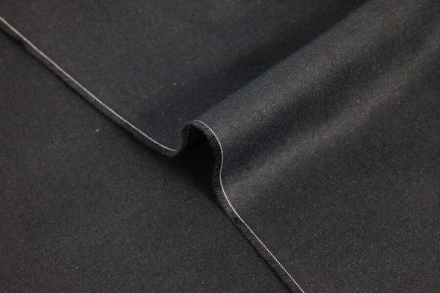 Japanese cotton fabric in plain black