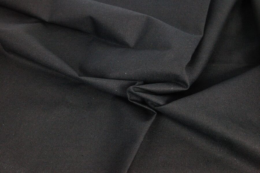 Japanese cotton fabric in plain black