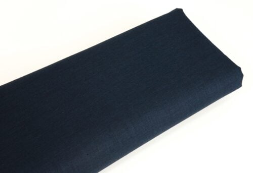 Japanese solid cotton lawn fabric navy blue