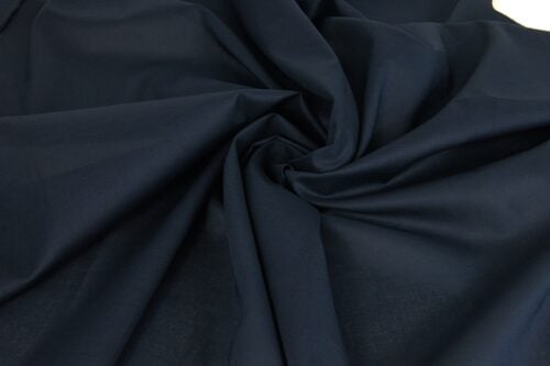 Japanese solid cotton lawn fabric navy blue