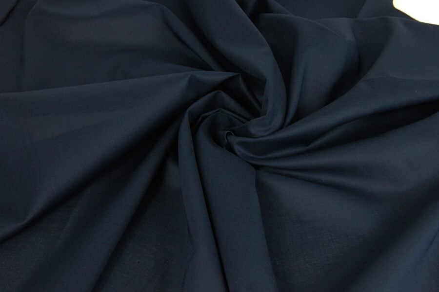 Japanese solid cotton lawn fabric navy blue