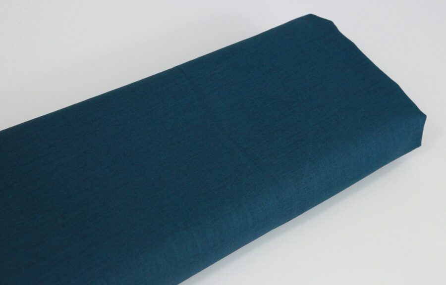 Japanese solid cotton lawn fabric teal blue