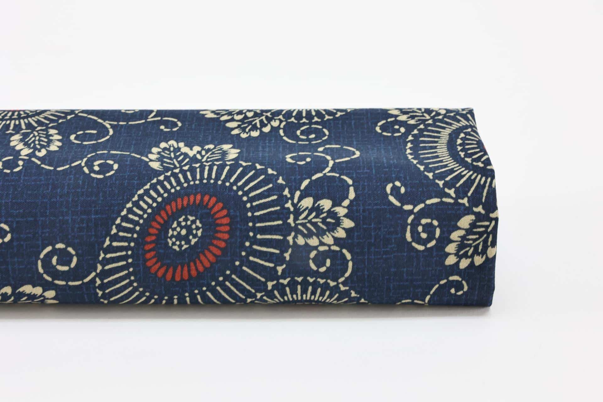 Tissu Japonais fleur vintage et feuillages