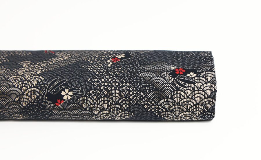 Japanese fabric seigaiha wave rabbit