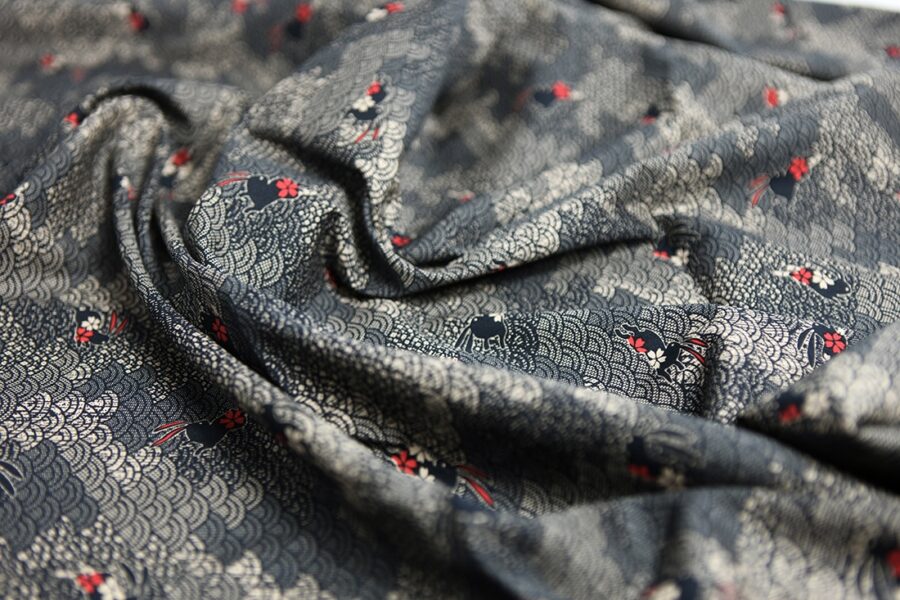 Japanese fabric seigaiha wave rabbit