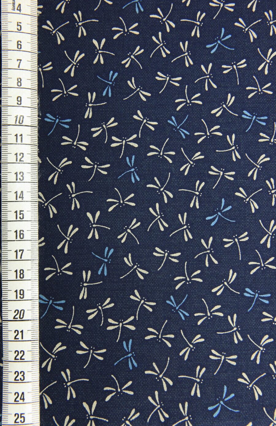 Japanese fabrics dragonflies navy blue background