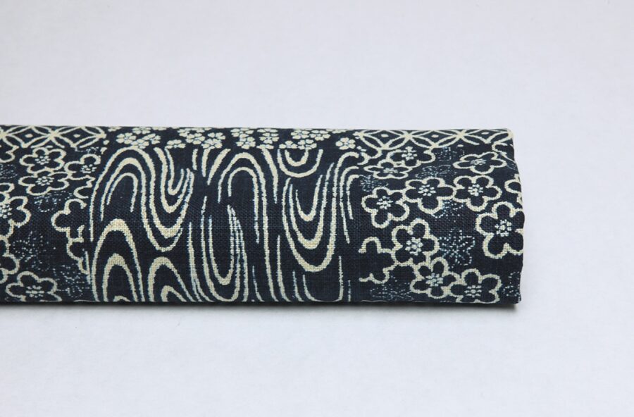 Japanese fabric indigo multiple traditional patterns