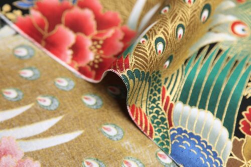 Japanese Golden Peacock fabric