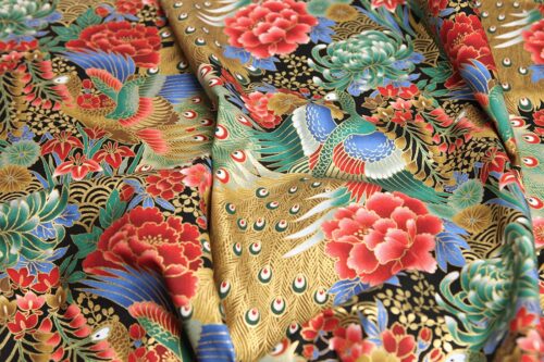 Japanese Golden Peacock fabric