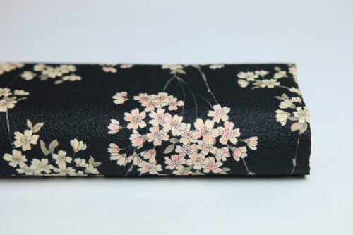 Black Japanese Sakura fabric