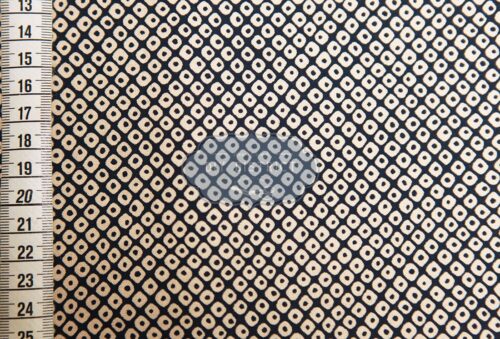 Sevenberry Kanoko ecru fabric with blue background