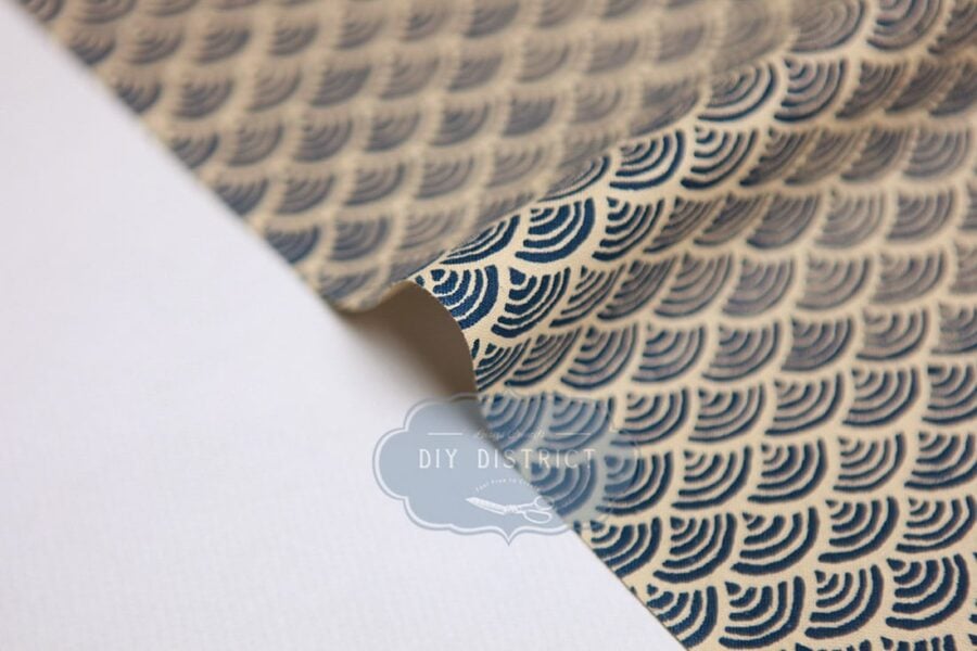 Sevenberry Seigaiha navy blue fabric