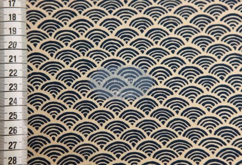 Sevenberry Seigaiha navy blue fabric