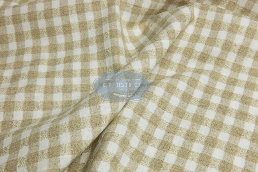 Japanese patchwork fabric white and beige squares