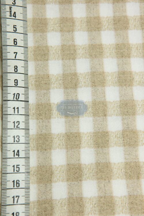 Japanese patchwork fabric white and beige squares