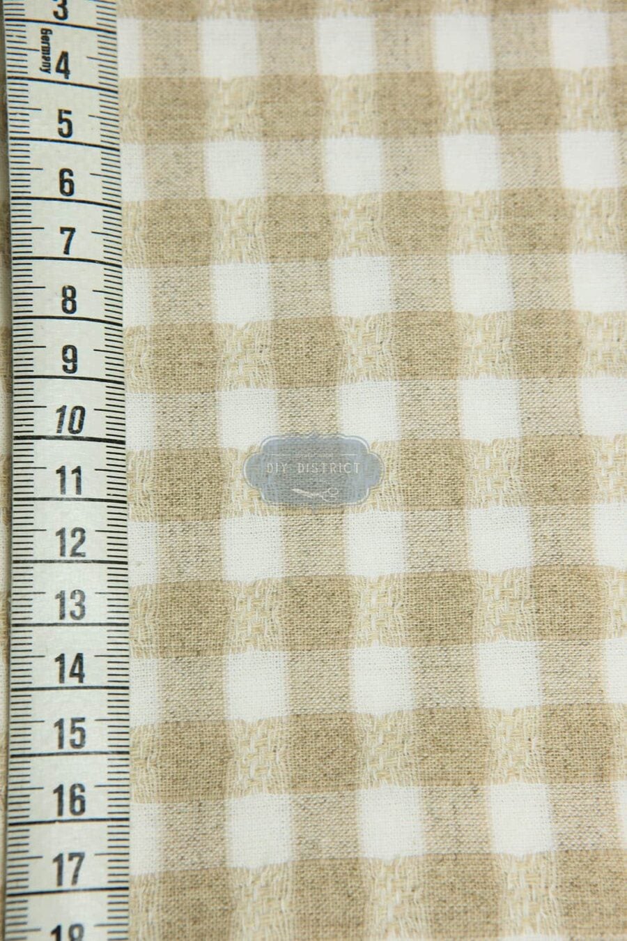 Japanese patchwork fabric white and beige squares