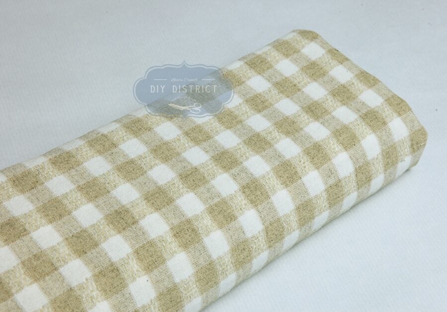 Japanese patchwork fabric white and beige squares