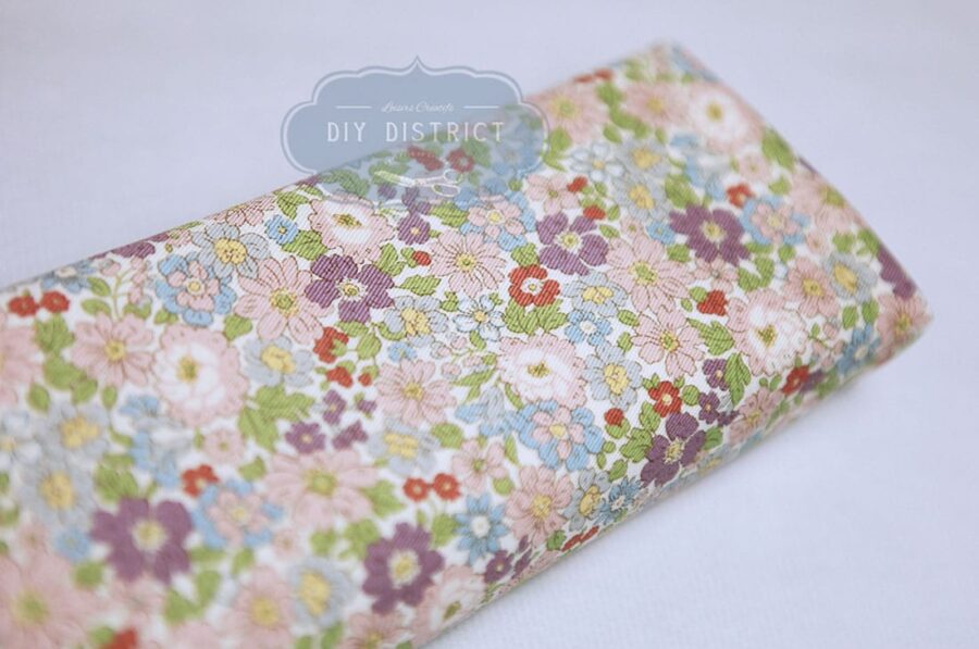 Liberty style fabric floral cotton twill