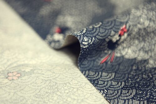 Japanese fabric seigaiha wave rabbit