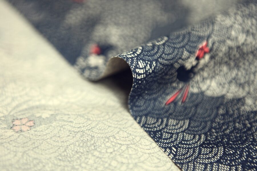 Japanese fabric seigaiha wave rabbit