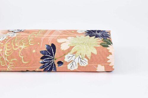Tissu Hyakka Ryoran Quilt Gate rose pêche