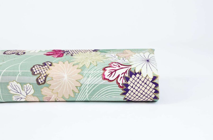 Tissu Hyakka Ryoran Quilt Gate vert