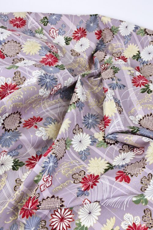 Tissu Hyakka Ryoran Quilt Gate violet