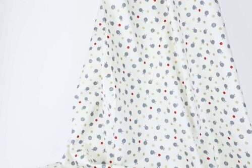 Tissu Japonais Usagi fond blanc