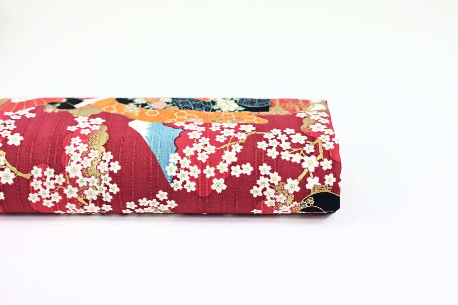 Tissu Japonais Maiko et Hanami fond rouge. Japanese fabrics, Japanese fabric