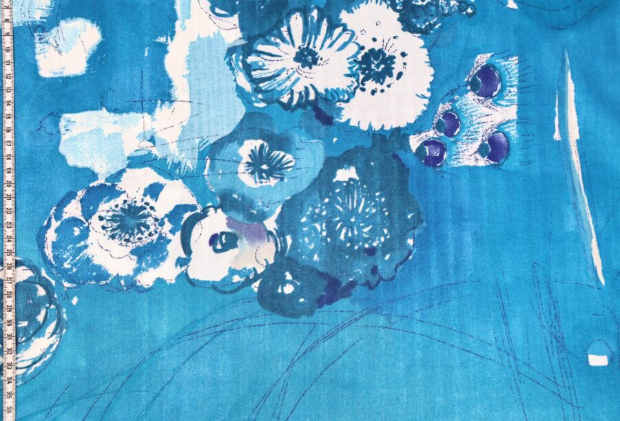 Tissu Nani IRO Komorebi coton bio bleu. japan fabric, Japanese textile, Japanese fabrics