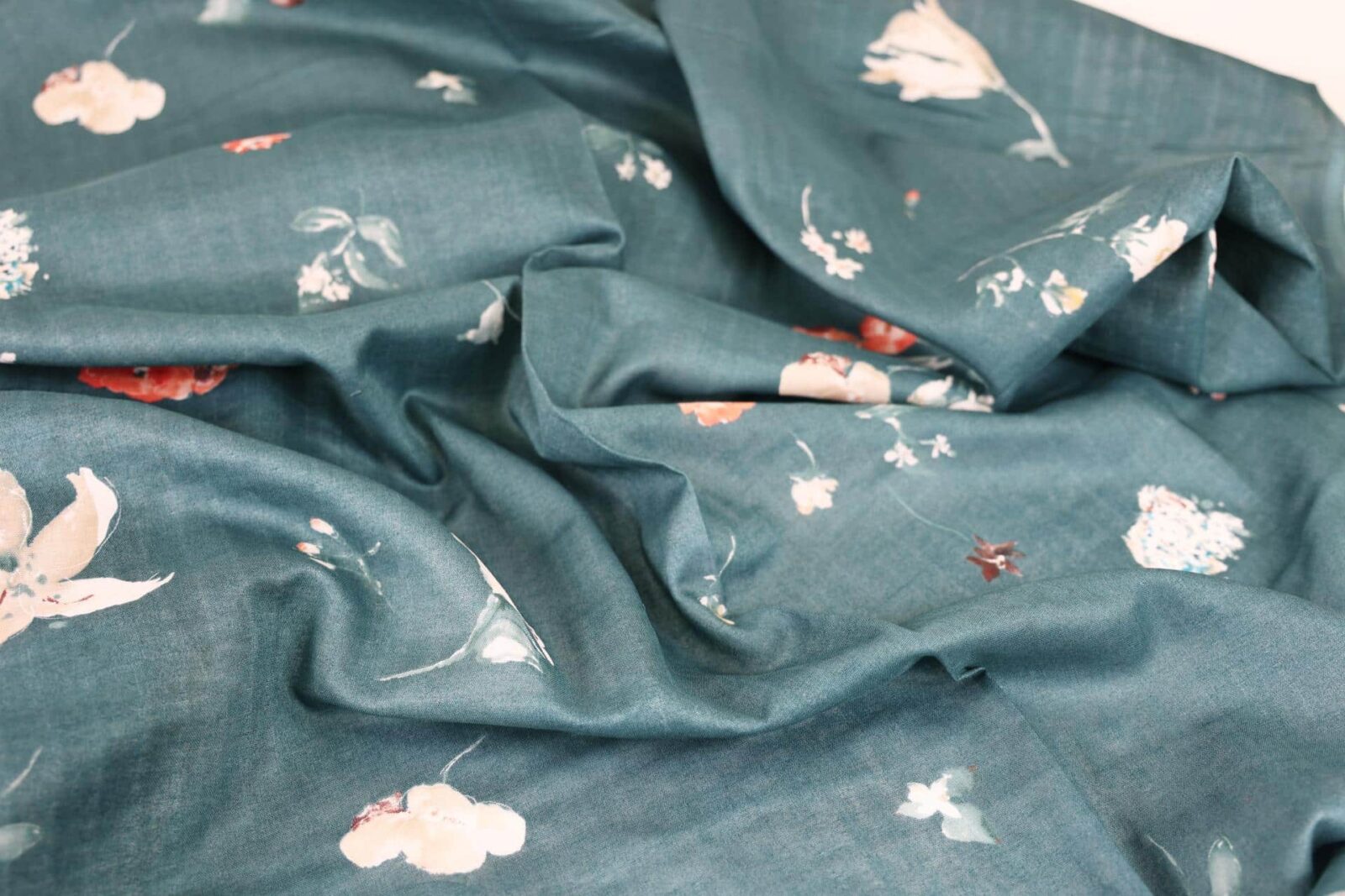 Tissu Nani IRO New morning coton bio bleu. Tissu bio, coton bio, organic cotton. tissu coton bio.