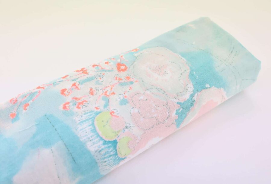 Tissu Nani IRO Komorebi coton bio bleu rose. Japanese fabric, japan fabric