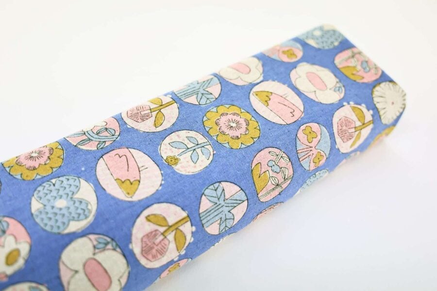 Canvas Japonais style rétro fond bleu. Japanese fabric