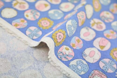 Canvas Japonais style rétro fond bleu. Japanese fabric