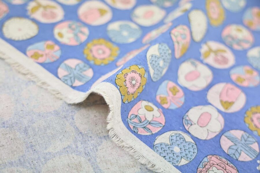 Canvas Japonais style rétro fond bleu. Japanese fabric
