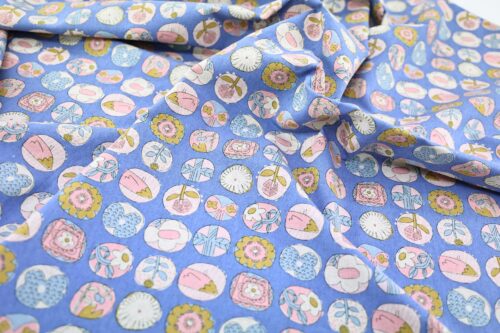 Canvas Japonais style rétro fond bleu. Japanese fabric