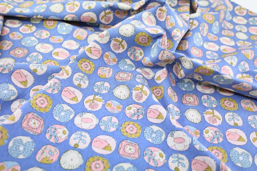 Canvas Japonais style rétro fond bleu. Japanese fabric