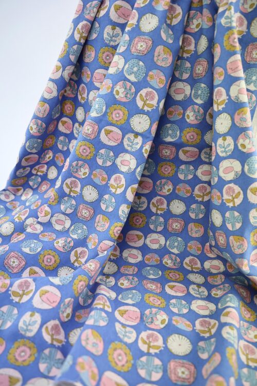 Canvas Japonais style rétro fond bleu. Japanese fabric