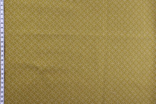 Tissu japonais Shippou pointillé fond jaune. Japanese fabric