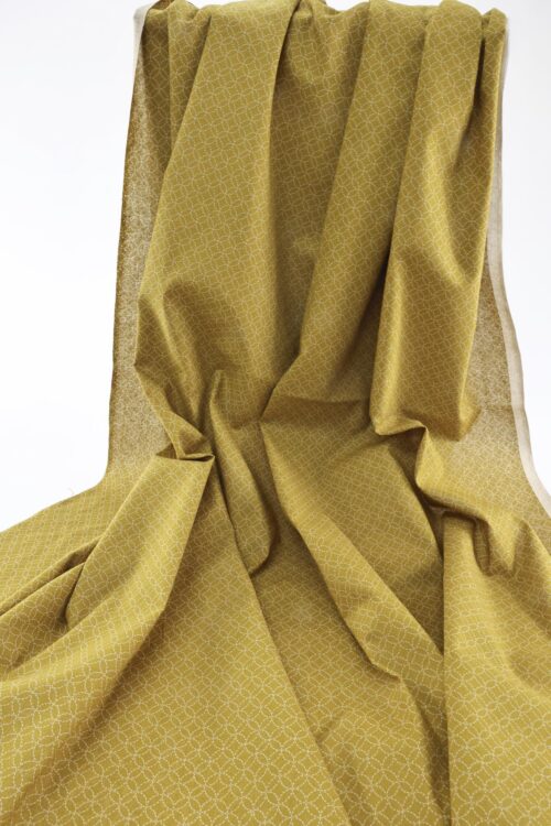 Tissu japonais Shippou pointillé fond jaune. Japanese fabric