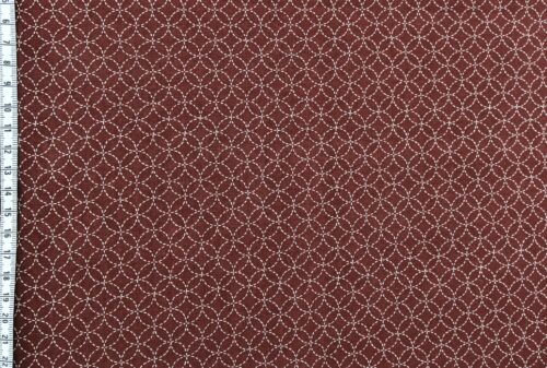 Tissu japonais Shippou pointillé fond rouge. Japanese fabric