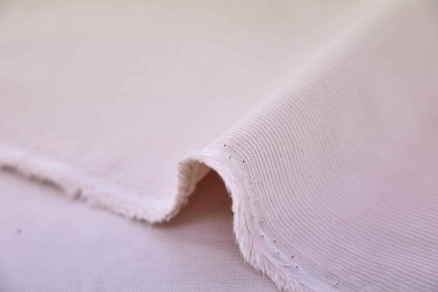 Tissu velours côtelé Japonais couleur rose. Japanese fabric
