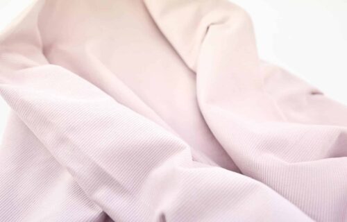 Tissu velours côtelé Japonais couleur rose. Japanese fabric
