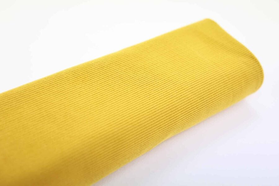 Tissu velours côtelé Japonais jaune moutarde. Japanese fabric