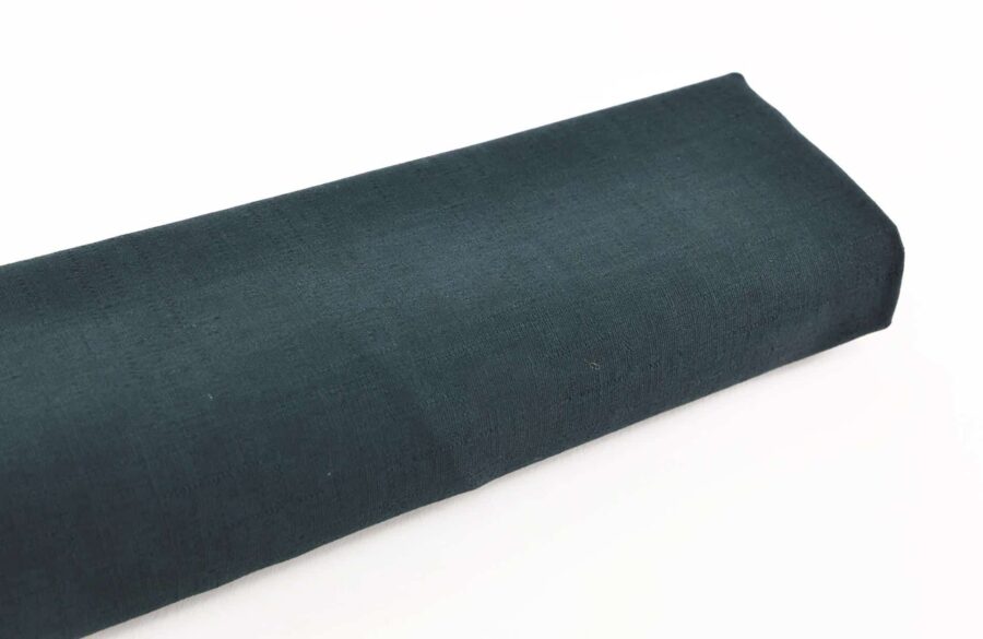 Tissu Japonais coton Dobby bleu uni. Japanese fabric