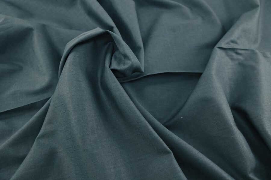 Tissu Japonais coton Dobby bleu uni. Japanese fabric