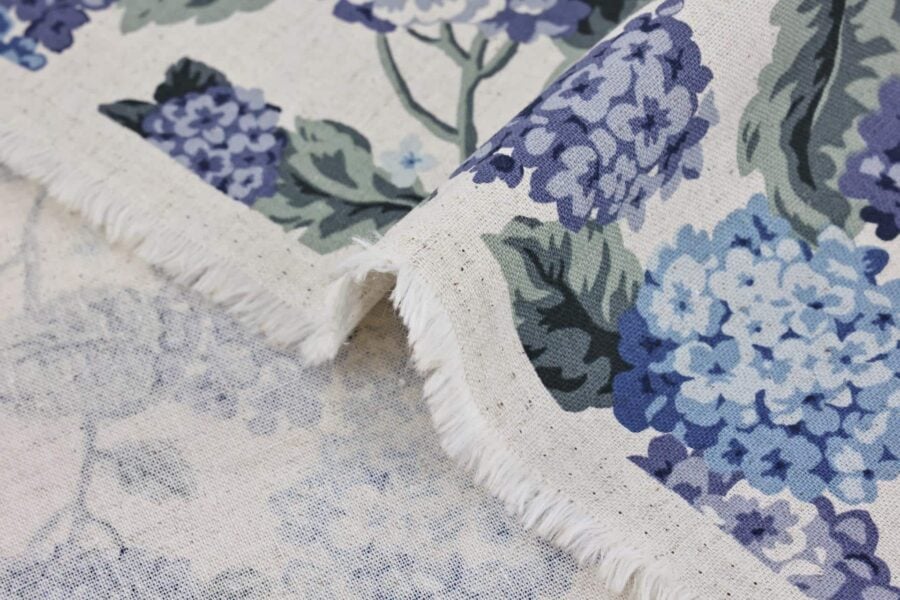 Canvas Japonais hortensia bleu. Japanese fabric