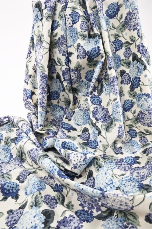 Canvas Japonais hortensia bleu. Japanese fabric